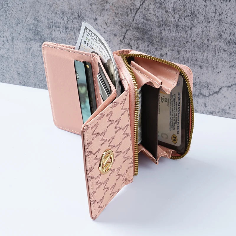 Women's Short Wallet European American PU Leather High-End