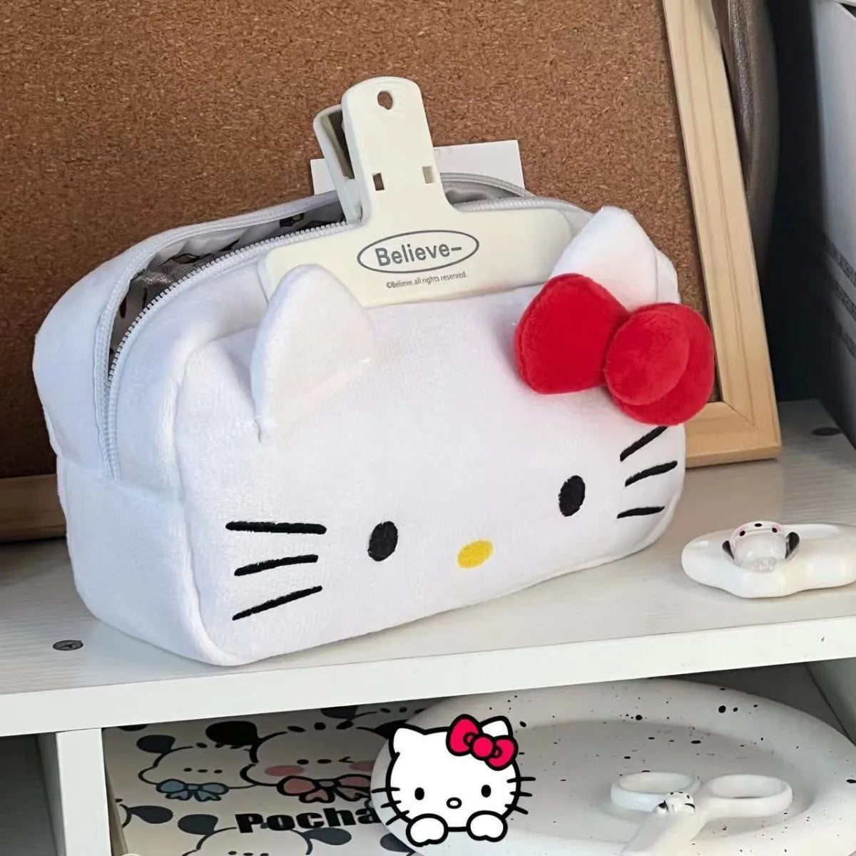 Hello Kitty Storage Bag Cartoon Pencil Case Stationery Supplies Large