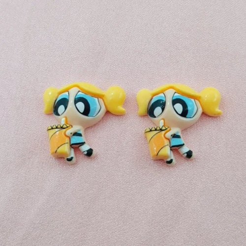 10pcs Cartoon Cute Girl Resin Accessories Jewelry DIY Phone Case