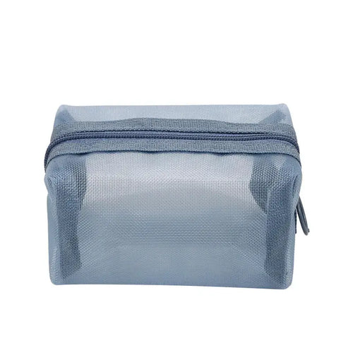 Mini Clear Nylon Mesh Cosmetic Bags Cute Women Small Lipstick Makeup