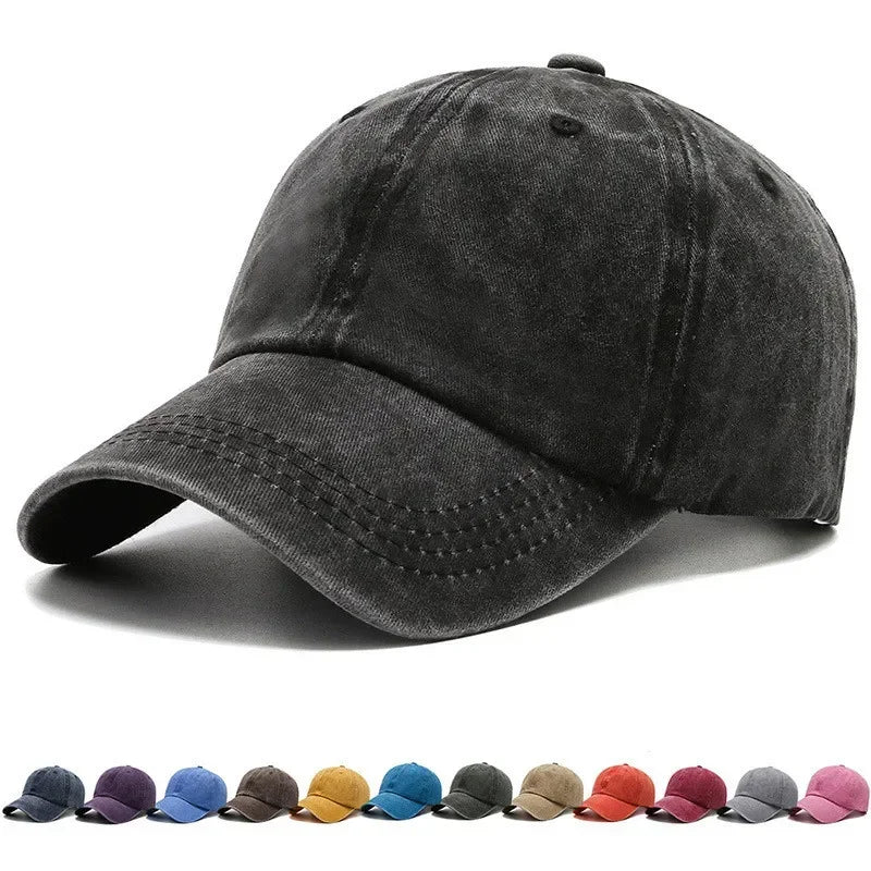 Women Men Cotton  Fashion Snapback Solid Baseball Cap Autum Winter Hat