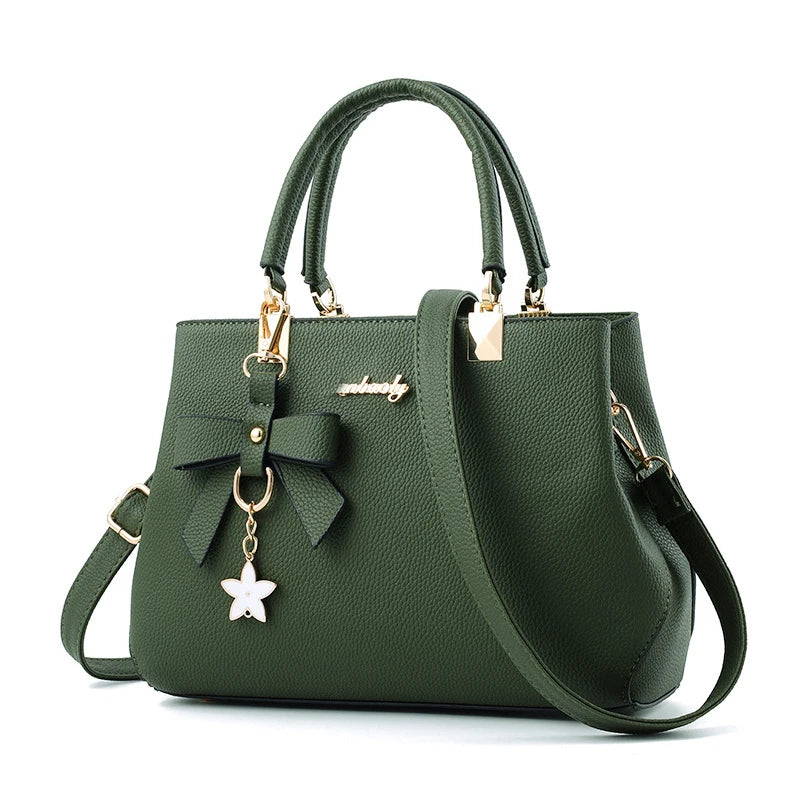 Yogodlns Elegant Women Messenger Bags with flower pendant Office