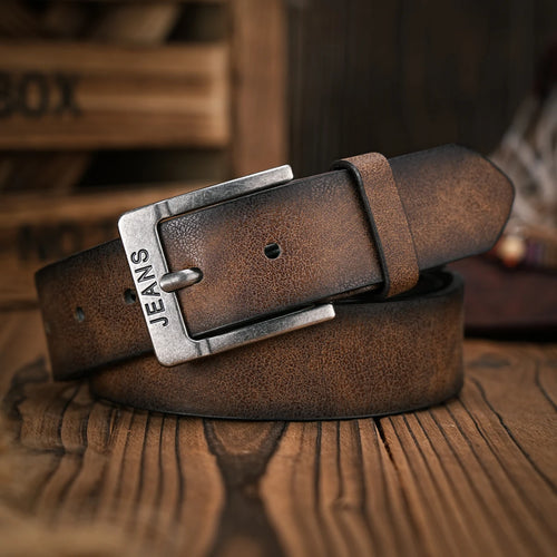 A Men's and Women's Casual Retro Belt Western Style! PU Leather Belt