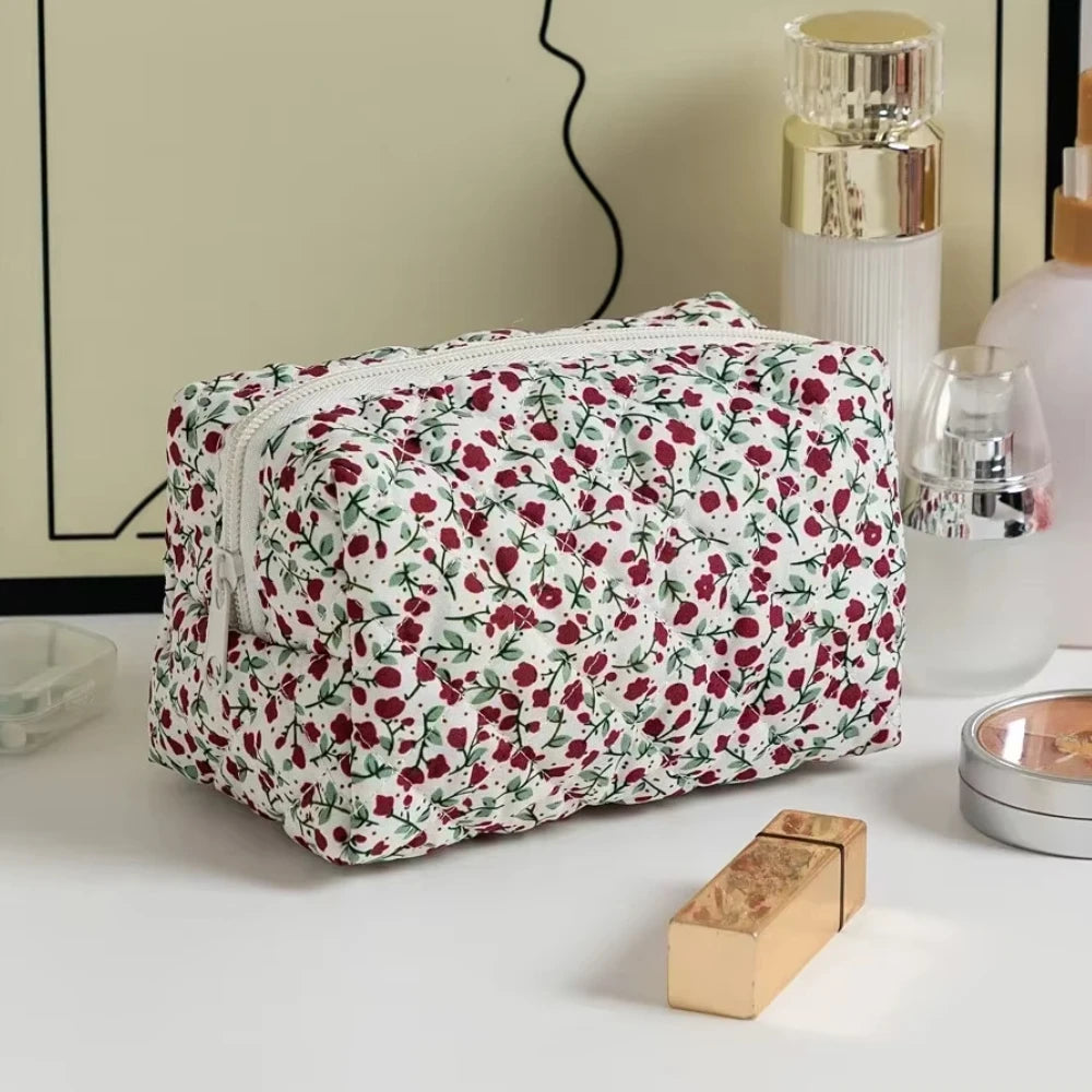 Floral Printed Lipstick Storage Makeup Bag Women's Cosmetic Bag Beauty