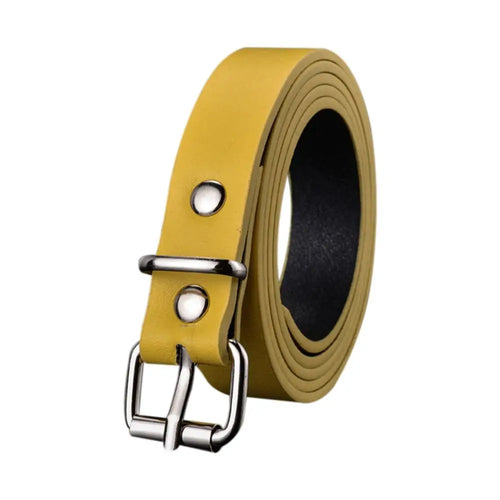 Children PU Leather Belts Boys Girls Kid Waist Strap Waistband Metal