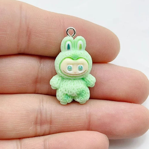 10pcs Cartoon Resin Animal Charm Pendant Earrings Keychain Bracelet