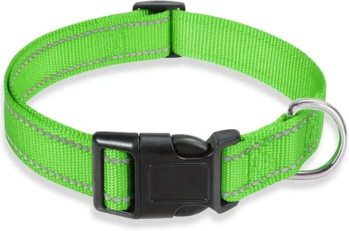 Reflective Dog Collar Strap with Adjustable Safety Nylon Pet Collar