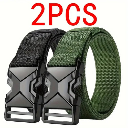 2PC Men Belt Army Outdoor Hunting Tactical Outdoor Mountaineering