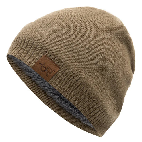 Unisex URGENTMAN Labal Winter Hats Solid Color Knitted Hats For Men
