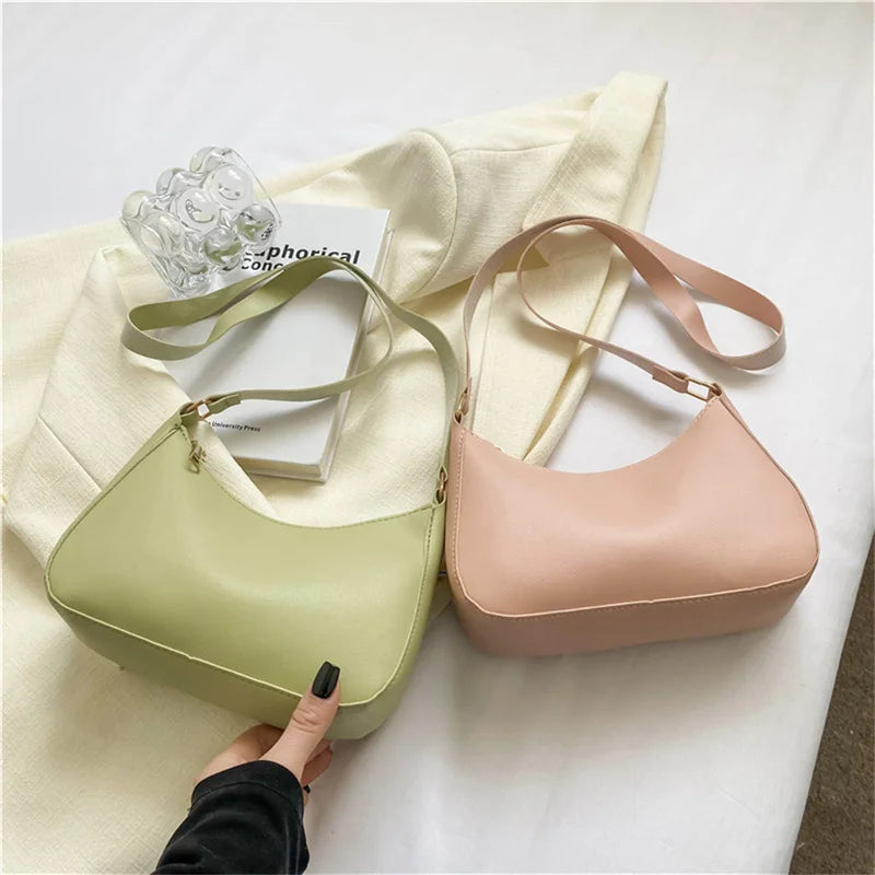 Fashionable and trendy solid-color handbag, simple and new small