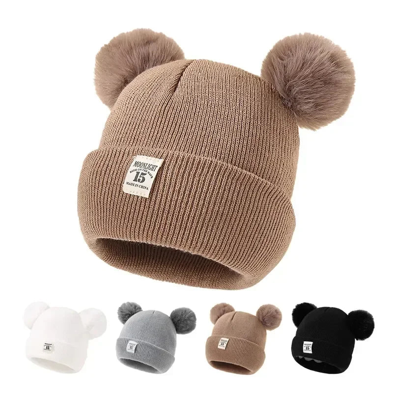 Children's Caps Baby Wool Hat Children's Thick Hats Warm Earmuff
