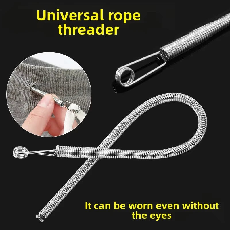 Bendable Spring Drawstring Threader Clip Pants Hoodies Elastic Band