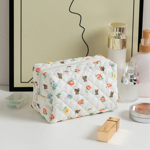 Floral Printed Lipstick Storage Makeup Bag Women's Cosmetic Bag Beauty