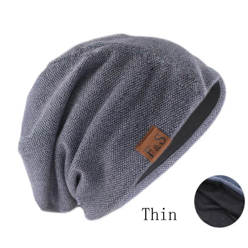 Fashion Bonnet Hat For Men And Women Autumn Knitted Solid Color