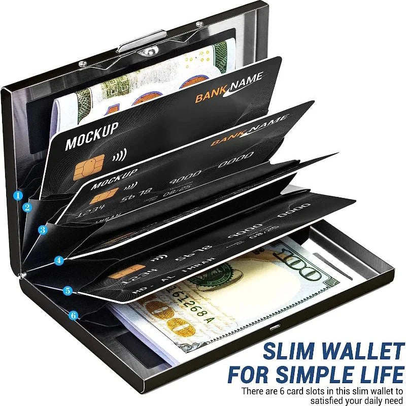 Antitheft ANTI Rfid Blocking ID Bank Credit Card Holder Wallets Men