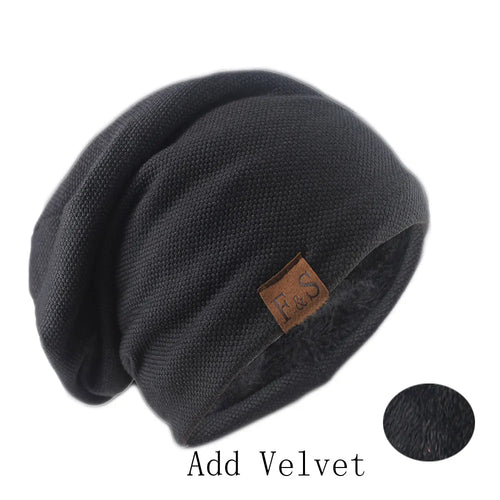 Fashion Bonnet Hat For Men And Women Autumn Knitted Solid Color