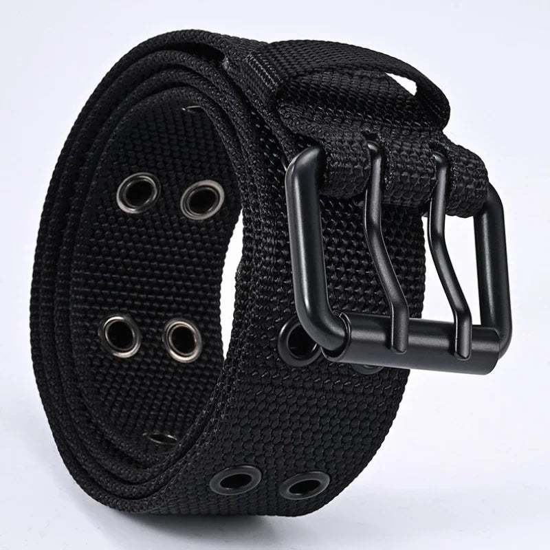 New Men Breathable Nylon Fabric Belt outdoor Belt Pin Buckle