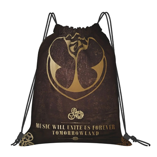 Tomorrowlands  Drawstring Backpack Sackpack Water Resistant Bags