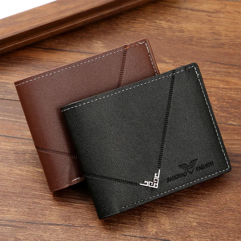 Men's Slim Money Clip Wallet Credit Card ID Holder Casual Male Leather