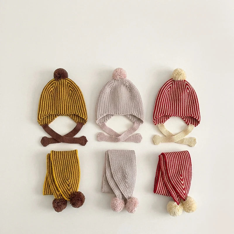 MILANCEL Children's Hat and Scarf Set 2-6T Winter Warm Kids' Scarves