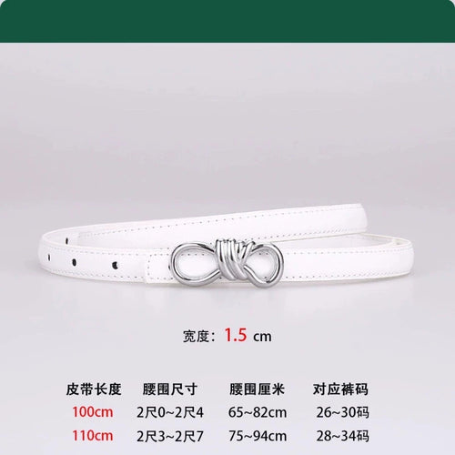 Ladies' Leather Belt with a Personalised Knot Dress and Trousers with