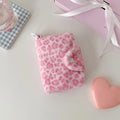 Leopard Pattern Plush Coin Purse Cute Wallet Card Bag Korean Fashion