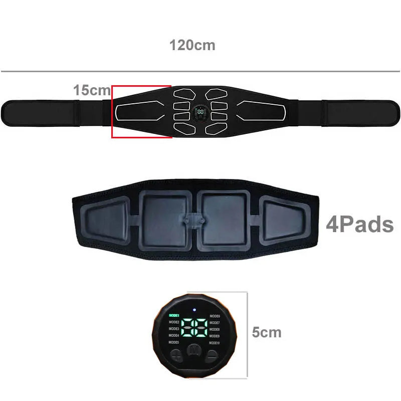 EMS Abdominal Toning Waist Electric Muscle Stimulation Muscle Toner