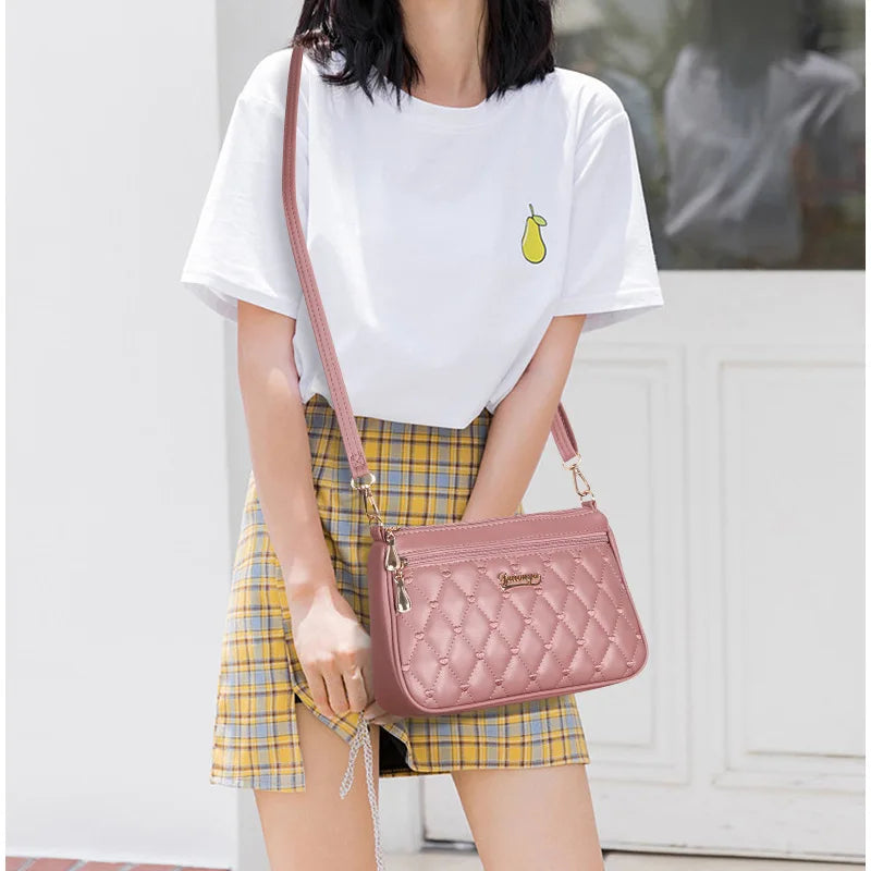 PU Leather Crossbody Bags Zipper New Fashion Shoulder Bag for Women