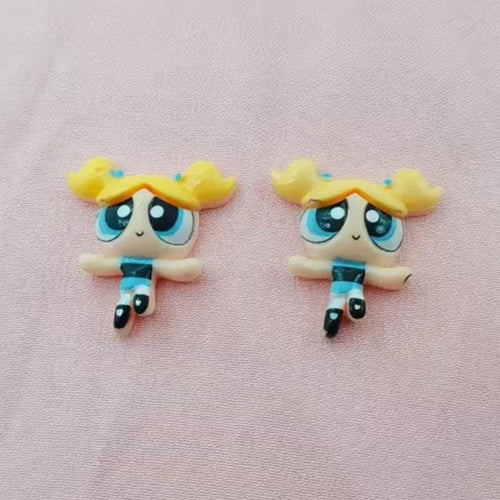 10pcs Cartoon Cute Girl Resin Accessories Jewelry DIY Phone Case