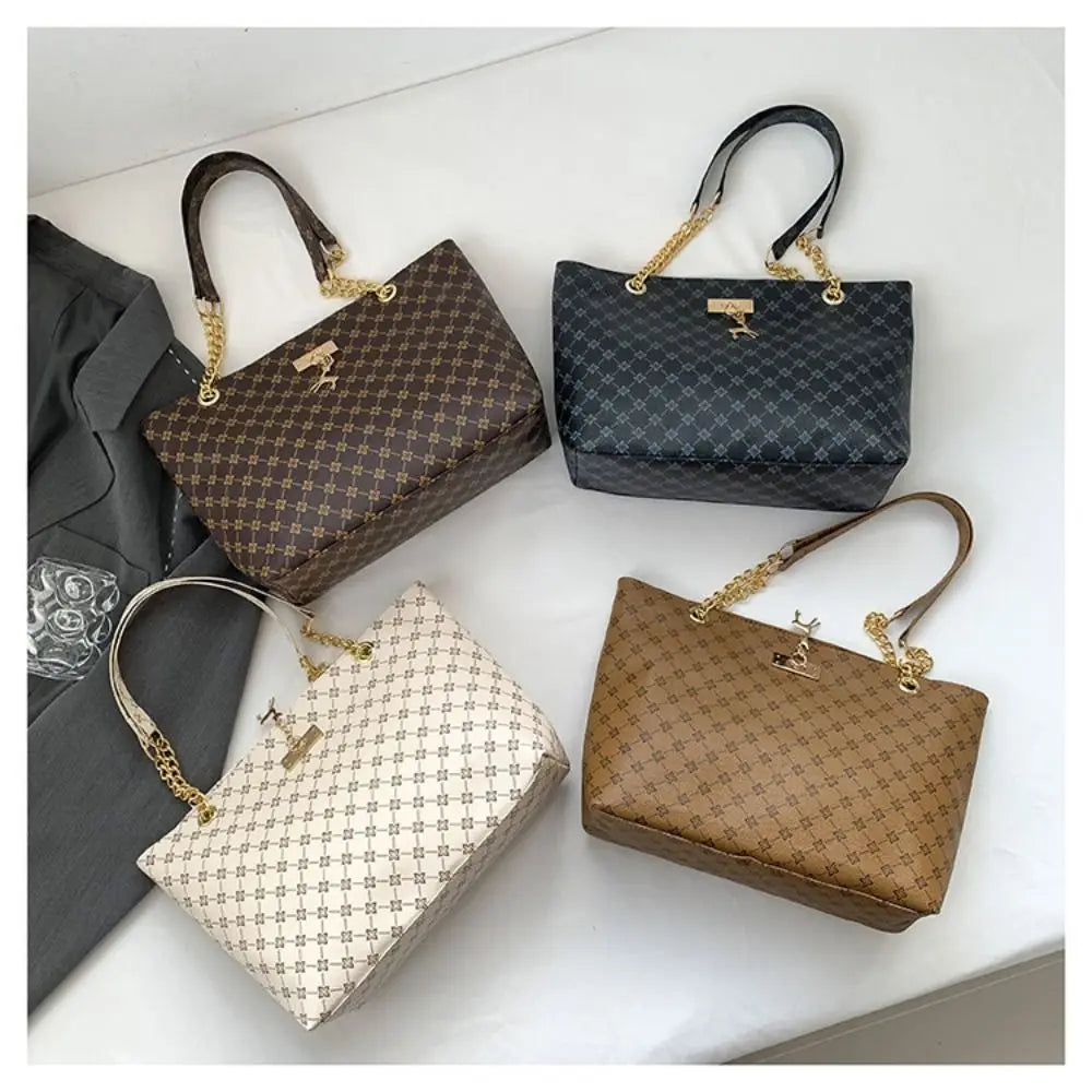Women Luxury Design Tote Bag Large Capacity Handbag Printing Shoulder