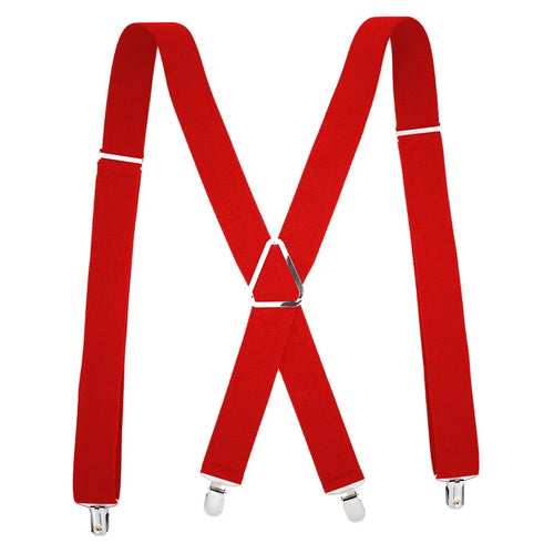 Men Work Heavy Duty Suspenders Adjustable Elastic Trouser Braces Belt
