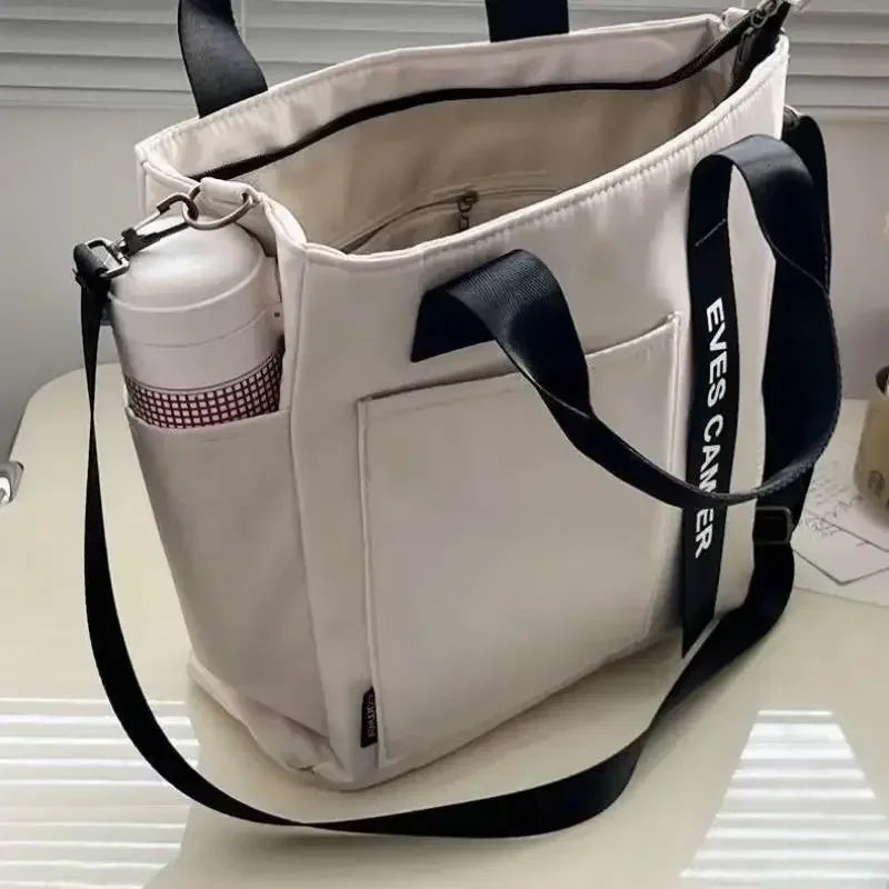 New Casual Tote Large Capacity Shoulder Bag Nylon Waterproof Canvas