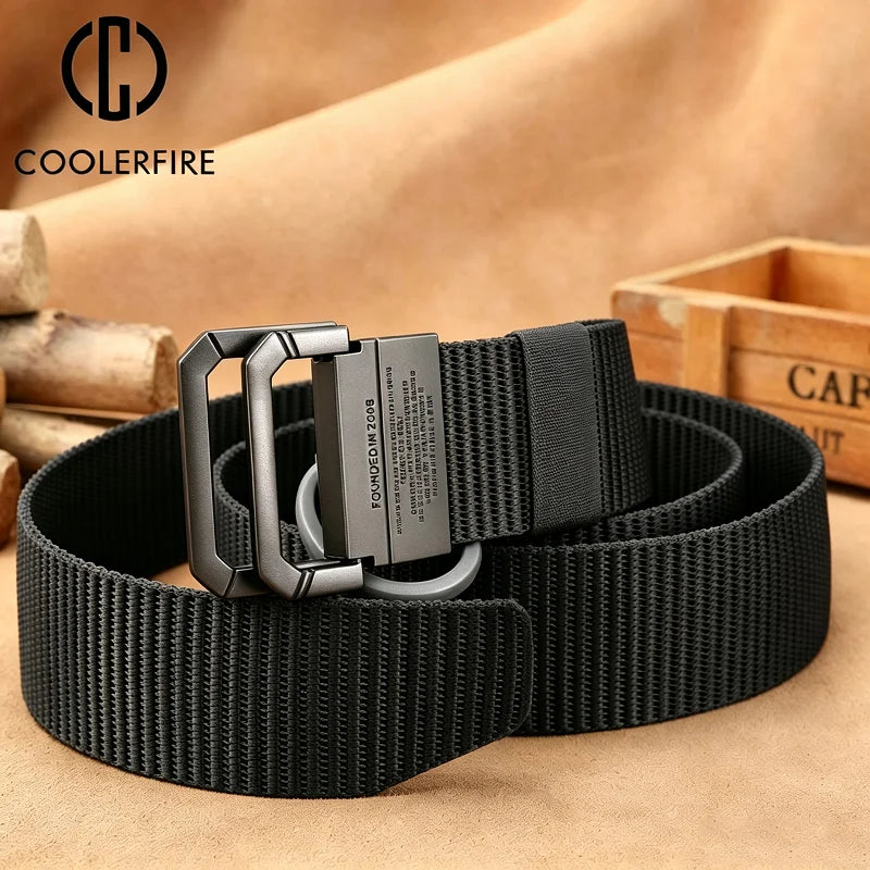 Men Belt Nylon Webbing Fabric Tactical Army Canvas Casual Fashion