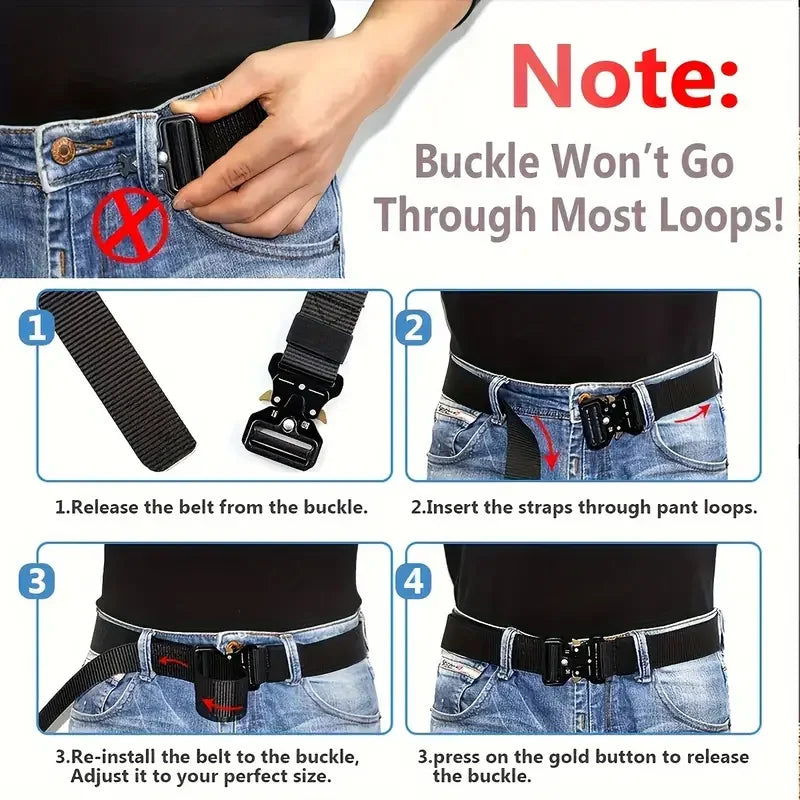 1-Piece Men's Outdoor Leisure Belt, Quick Release Symmetrical