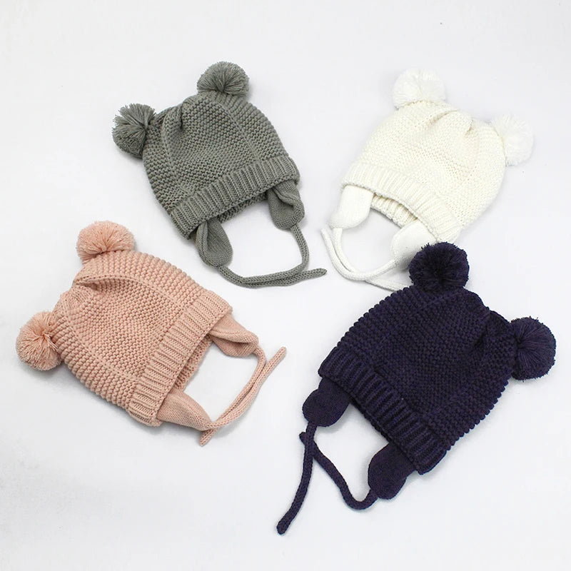 Winter Baby Stuff Hat for Boy Girls Accessories Knited Cap Kids Hat