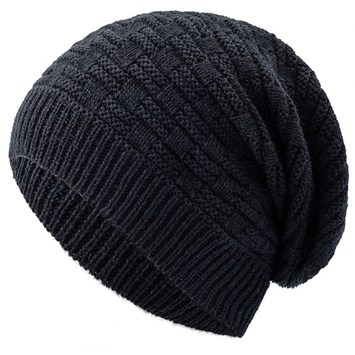Unisex Slouchy Winter Hat Long Size Knitted Hat Casual Beanies For Men