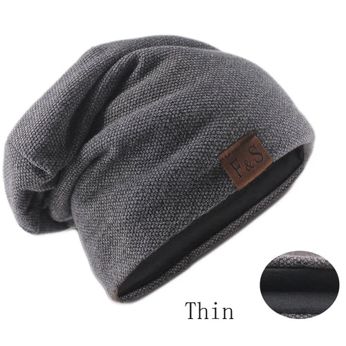 Fashion Bonnet Hat For Men And Women Autumn Knitted Solid Color