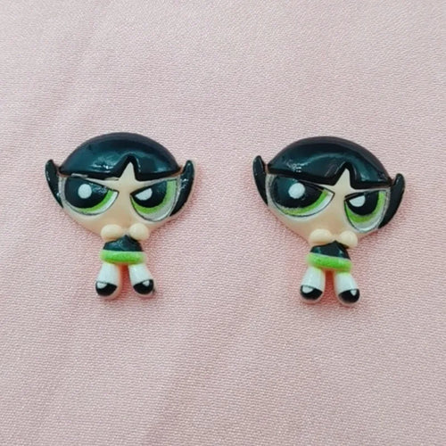 10pcs Cartoon Cute Girl Resin Accessories Jewelry DIY Phone Case