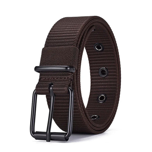 Men's and Women's Nylon Belt Porous Canvas Pin Buckle Outdoor Belt