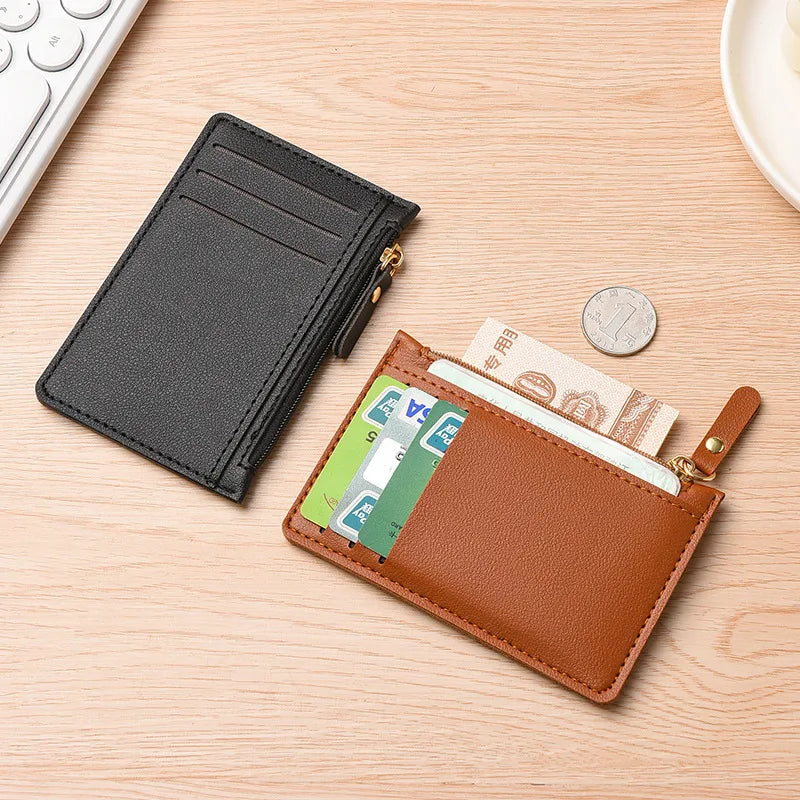 Ultra-Thin Card Holder for Women, Compact Multi-Card Slot Bank Card