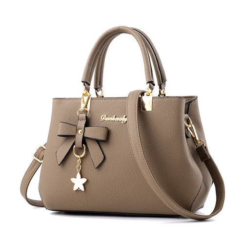 Yogodlns Elegant Women Messenger Bags with flower pendant Office