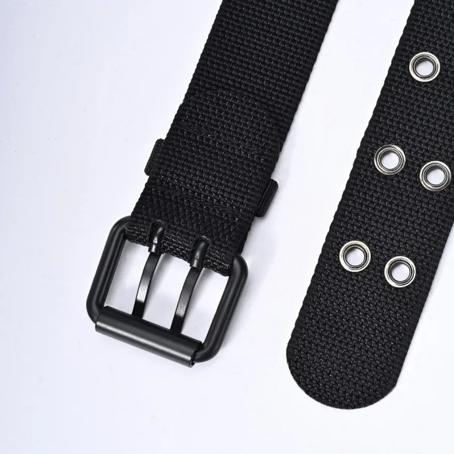 New Men Breathable Nylon Fabric Belt outdoor Belt Pin Buckle