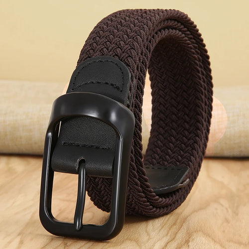 Non-hole Punch-free MEN'S AND WOMEN'S Woven Belt Elastic Stretch