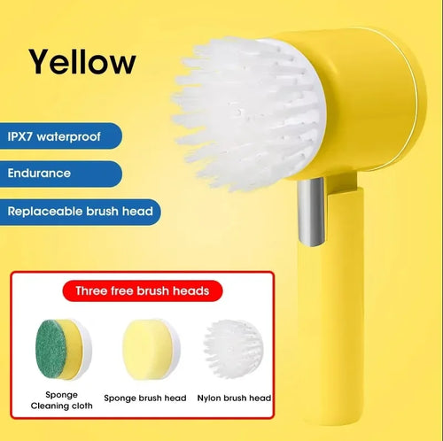 5-in-1 Electric Spin Scrubber Cleaning Brush for Bathroom Tile Bathtub