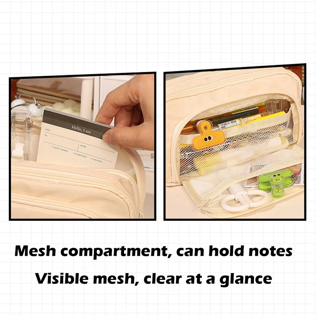 Kawaii Large Capacity Multi Layer Pencil Case Student Pencil Bag