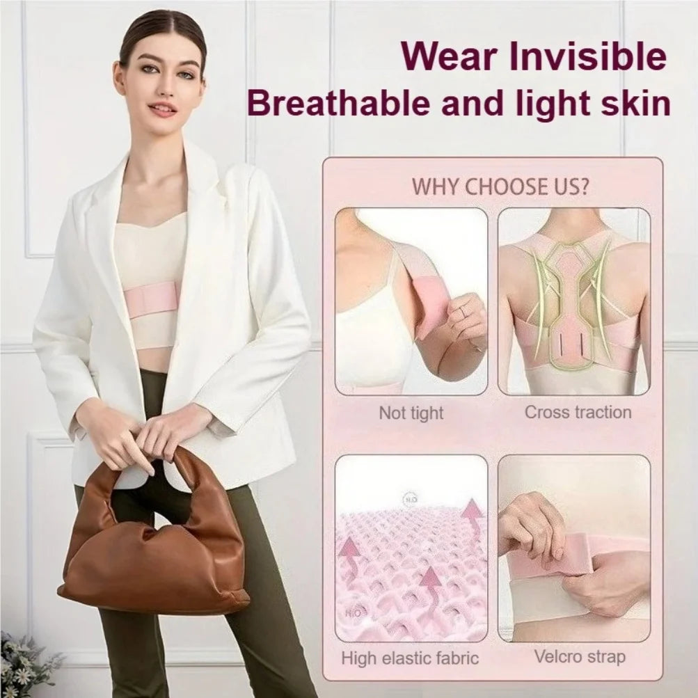1Pc Invisibility Breathable Posture Corrector Belt Adjustable Rectify