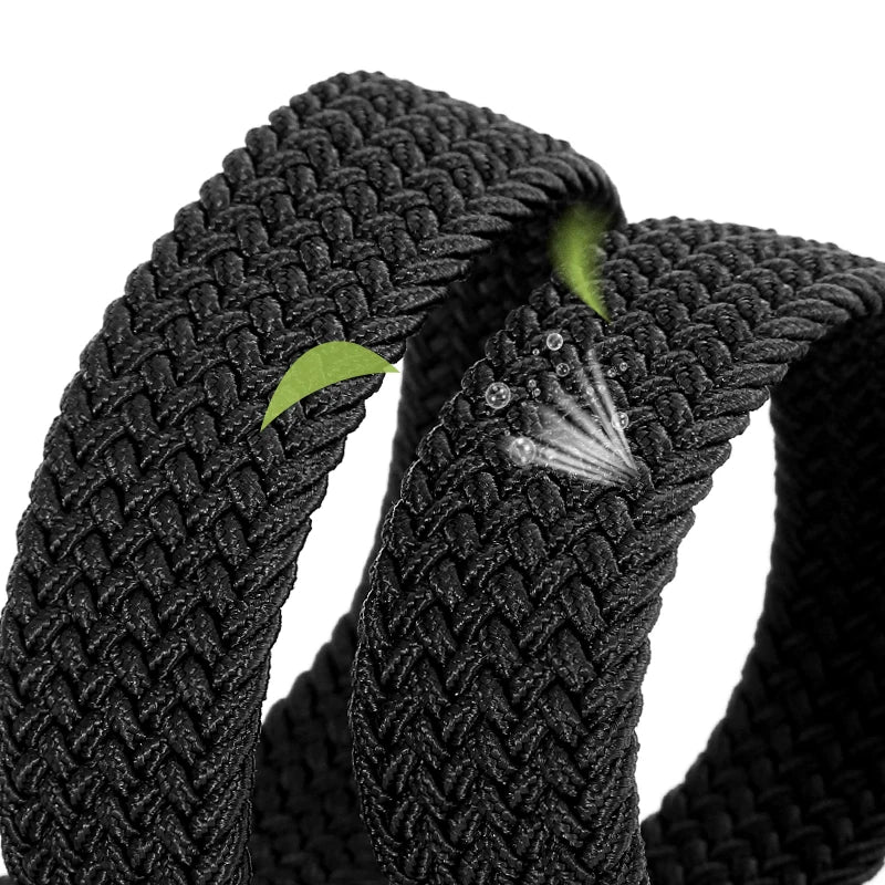 Non-hole Punch-free MEN'S AND WOMEN'S Woven Belt Elastic Stretch