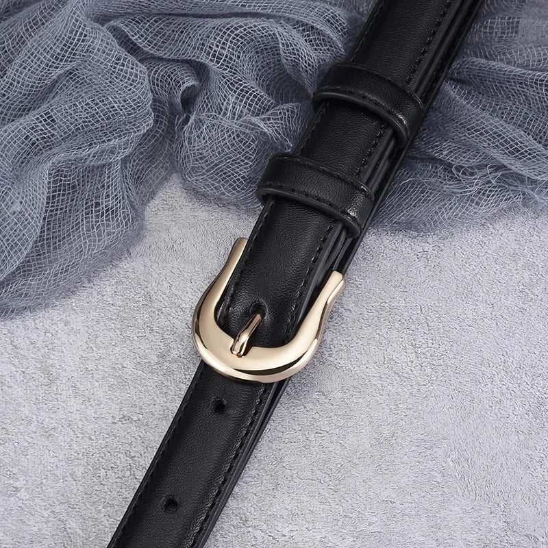 1pc Women's Belt Fashion Simple Versatile Thin Belt Authentic High