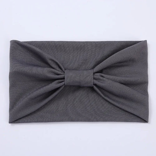 Head Band Women Hair Accessories Solid Wide Headband Bowknot Turbans