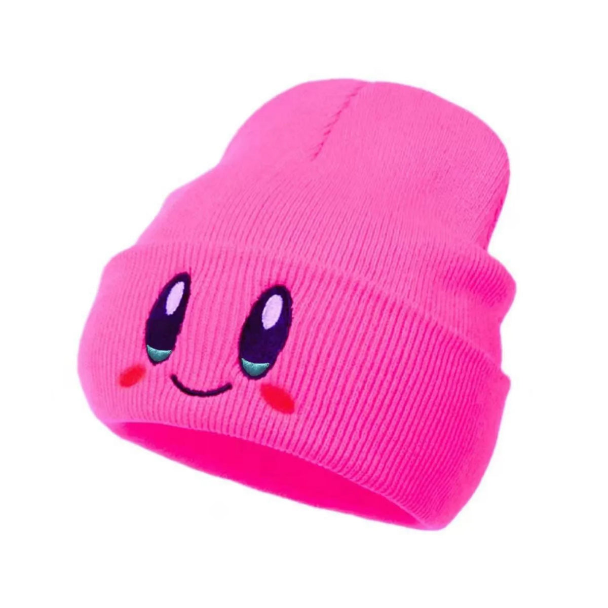Big Eye Embroidery Elasticity Beanies Women's Cartoon Knitted Skull